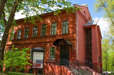 Vitebsk, Belarus -25 08 2019: Marc Chagall Sanat Merkezi, Sovetskaya Caddesi. Marc Chagall Sanat Merkezi büyük yaratıcıya adanmış Vitebsk müzelerinden biridir. Marc Chagall Sanat Merkezi 1992 yılında kurulmuştur.