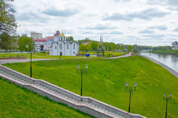 Vitebsk Vitryssland Maj 2020 Bebådelse Kyrka Och Kyrka Heliga Prins — Stockfoto