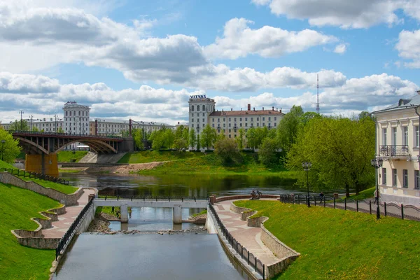 Vitebsk Bielorrusia Mayo 2020 Vista Del Centro Histórico Vitebsk Río — Foto de Stock
