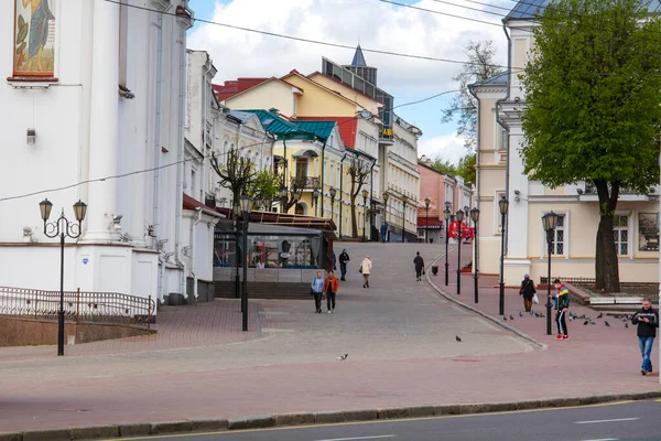 ヴィテブスク ベラルーシ 2020年5月14日 スヴォーロフ通りヴィテブスクの歴史的中心部 — ストック写真