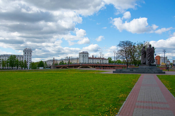 Витебск, Беларусь - 14 мая 2020 года: Кировский мост Кировский мост в историческом центре Витебска
