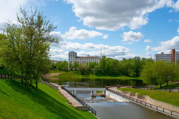 Vitebsk Bielorrusia Mayo 2020 Vista Del Centro Histórico Vitebsk Río — Foto de Stock