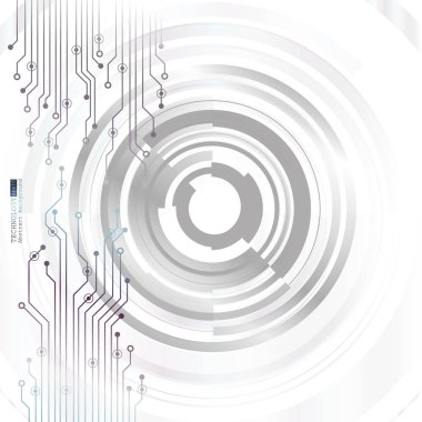 Vektör devre kartı çizim. Soyut teknoloji