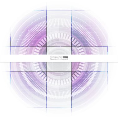 Soyut yüksek teknoloji, mühendislik, makine, teknoloji kavramı. Vektör soyut fütüristik teknolojik altyapı