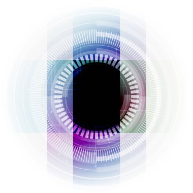 Soyut yüksek teknoloji, mühendislik, makine, teknoloji kavramı. Vektör soyut fütüristik teknolojik altyapı