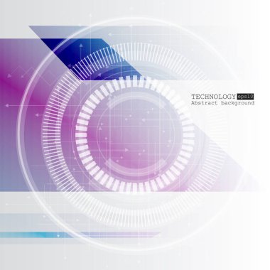 Soyut yüksek teknoloji, mühendislik, makine, teknoloji kavramı. Vektör soyut fütüristik teknolojik altyapı