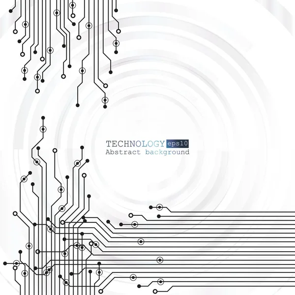 Illustration de carte de circuit vectoriel. Technologie abstraite — Image vectorielle