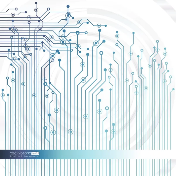 Ilustración de placa de circuito vectorial. Tecnología abstracta — Archivo Imágenes Vectoriales