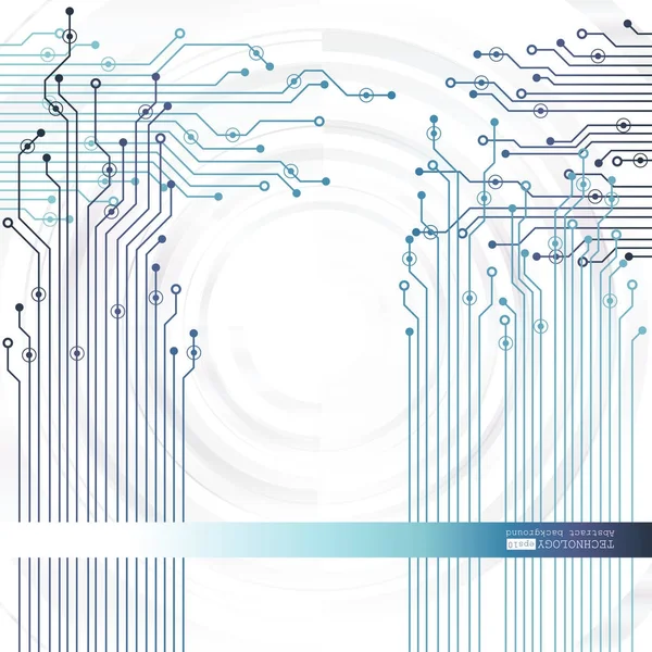 Ilustração da placa de circuito vetorial. Tecnologia abstrata — Vetor de Stock