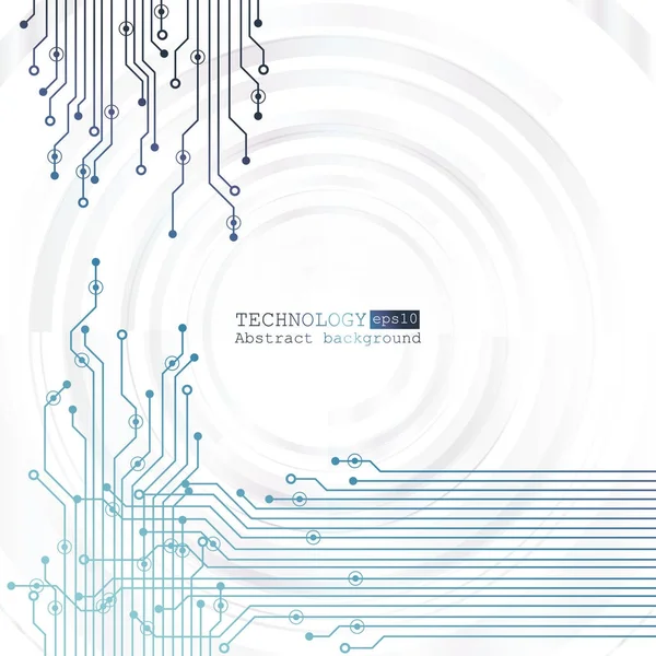 Ilustracja wektorowa obwodu drukowanego. Streszczenie technologia — Wektor stockowy