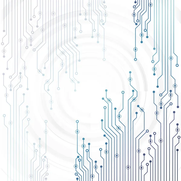 Ilustración de placa de circuito vectorial. Tecnología abstracta — Archivo Imágenes Vectoriales