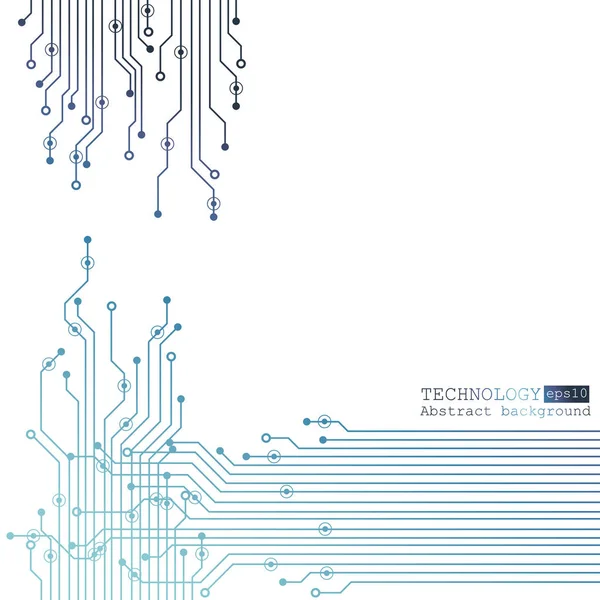 Vector circuit board illustration. Abstract technology — Stock Vector