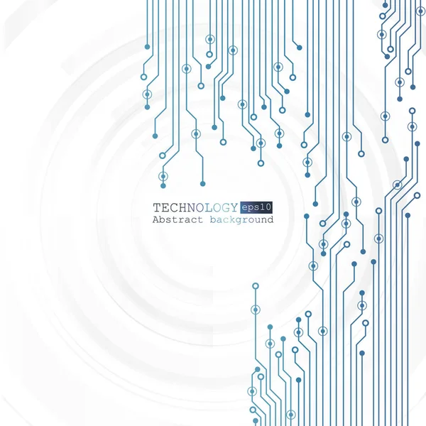 Ilustracja wektorowa obwodu drukowanego. Streszczenie technologia — Wektor stockowy