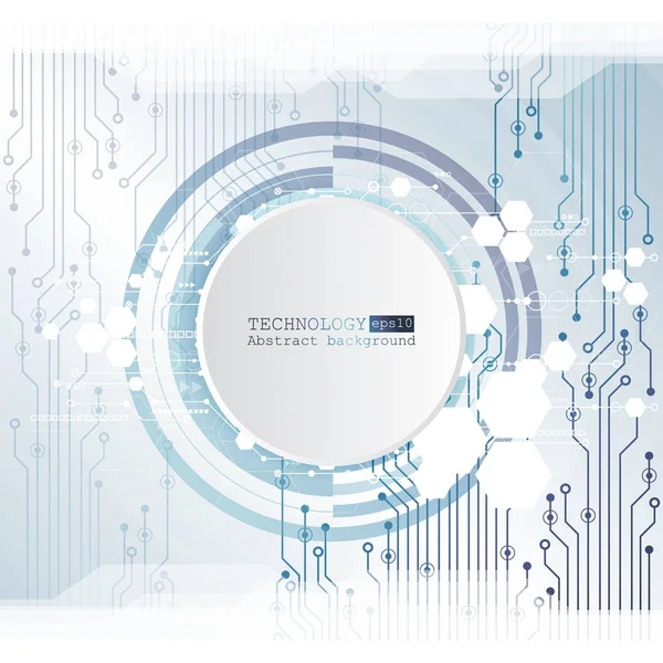 Ilustracja wektorowa obwodu drukowanego. Streszczenie technologia — Wektor stockowy