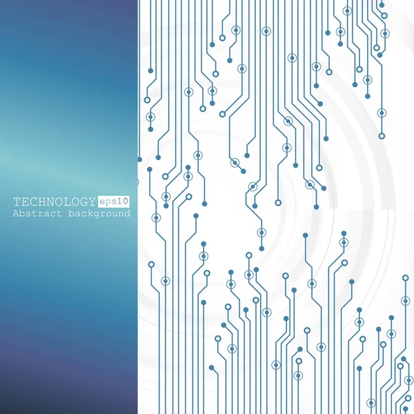 Ilustración de placa de circuito vectorial. Tecnología abstracta — Vector de stock