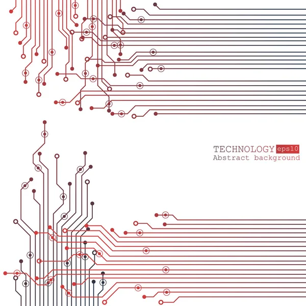 Vektorové ilustrace obvodové desky. Abstraktní technologie — Stockový vektor