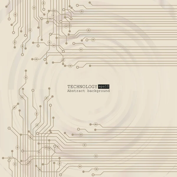 Ilustración de placa de circuito vectorial. Tecnología abstracta — Vector de stock