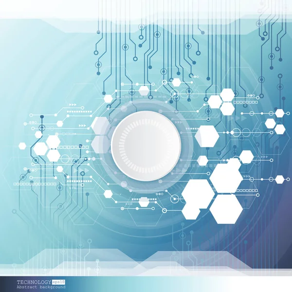벡터 회로 보드 그림입니다. 추상적인 기술 — 스톡 벡터