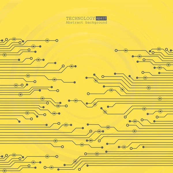 Ilustração da placa de circuito vetorial. Tecnologia abstrata —  Vetores de Stock