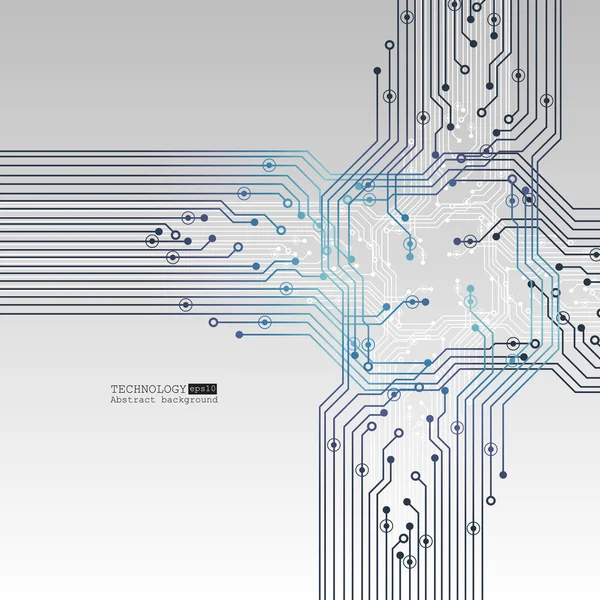 Illustration de carte de circuit vectoriel. Technologie abstraite — Image vectorielle
