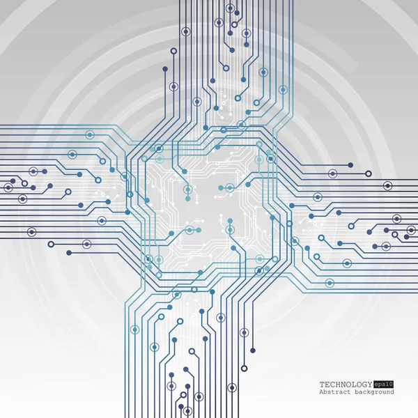 벡터 회로 보드 그림입니다. 추상적인 기술 — 스톡 벡터