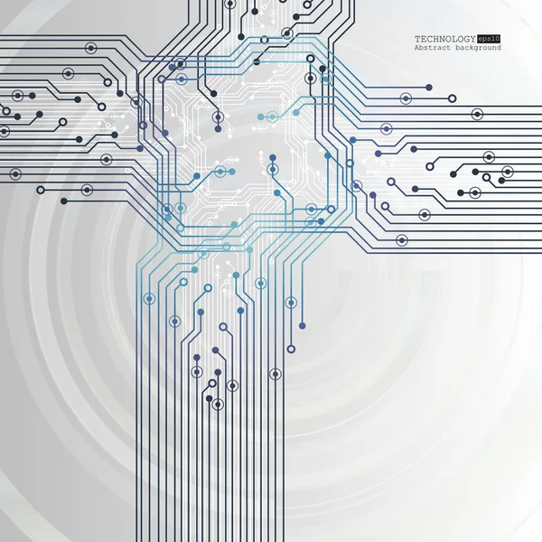 Illustration de carte de circuit vectoriel. Technologie abstraite — Image vectorielle