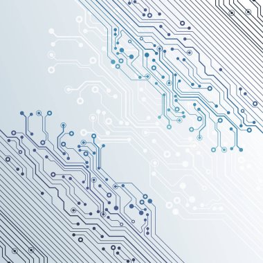Vektör devre kartı çizim. Soyut teknoloji