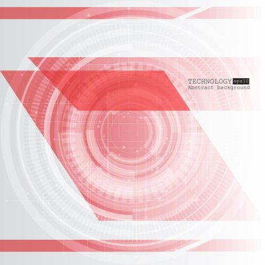 Soyut teknolojik altyapı çeşitli teknolojik elemanları ile. Vektör çizim.