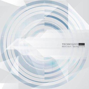 Soyut teknolojik altyapı çeşitli teknolojik elemanları ile. Vektör çizim.