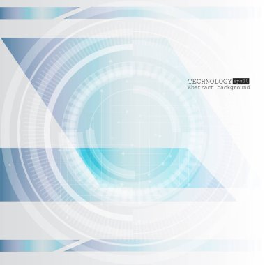 Soyut teknolojik altyapı çeşitli teknolojik elemanları ile. Vektör çizim.