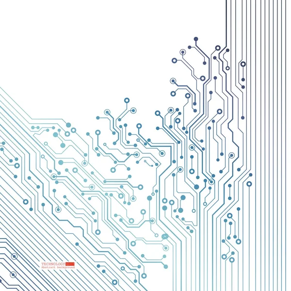 Illustration de carte de circuit vectoriel. Technologie abstraite — Image vectorielle