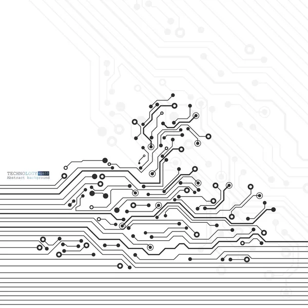 Illustration de carte de circuit vectoriel. Technologie abstraite — Image vectorielle