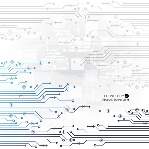 Vector circuit board illustration. Abstract technology — Stock Vector