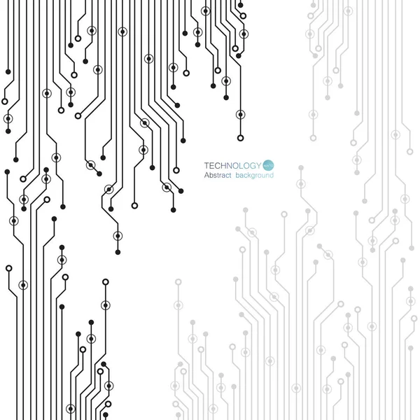 Ilustración de placa de circuito vectorial. Tecnología abstracta — Archivo Imágenes Vectoriales