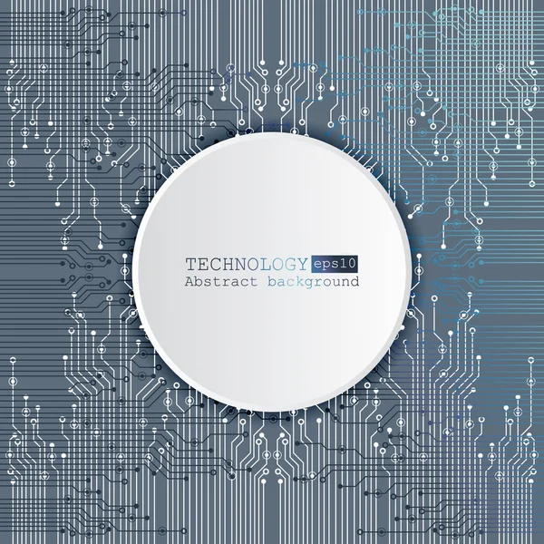 Illustration de carte de circuit vectoriel. Technologie abstraite — Image vectorielle