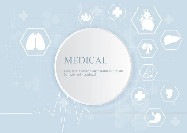 추상 의료 의료 로고 아이콘 디자인 혁신 개념 배경 — 스톡 벡터