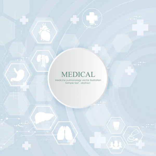 Abstrato cuidados médicos logotipo ícone design inovação conceito fundo — Vetor de Stock