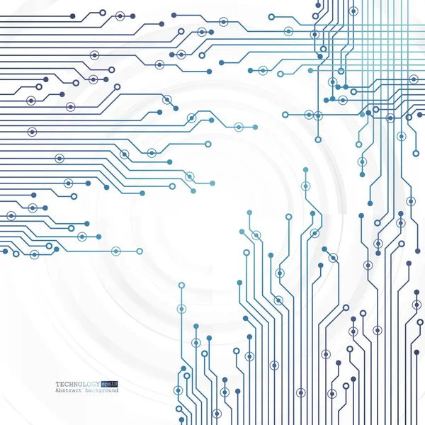 Ilustración Placa Circuito Vectorial Tecnología Abstracta — Archivo Imágenes Vectoriales