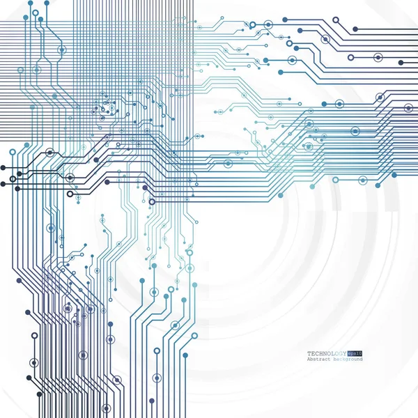 Vektor Áramköri Illusztráció Absztrakt Technológia — Stock Vector