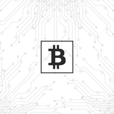 Sikke bitcoin sanal sembollerin. Kripto para birimi.