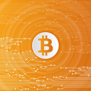 Sikke bitcoin sanal sembollerin. Kripto para birimi.