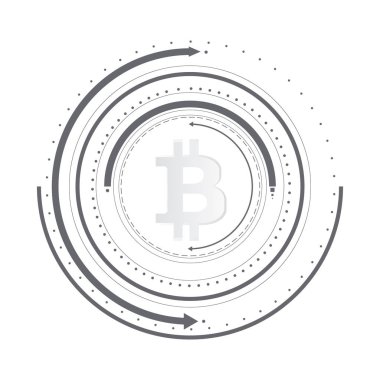 Sikke bitcoin sanal sembollerin. Kripto para birimi. Soyut teknoloji.