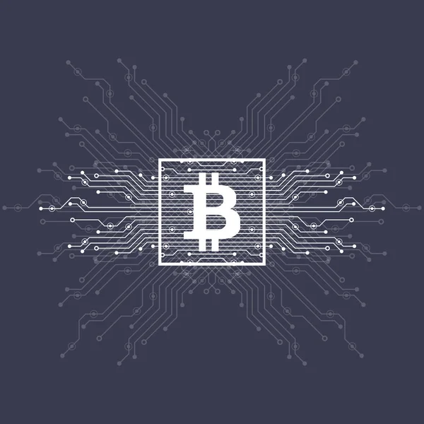 Sikke bitcoin sanal sembollerin. Kripto para birimi. Soyut teknoloji.