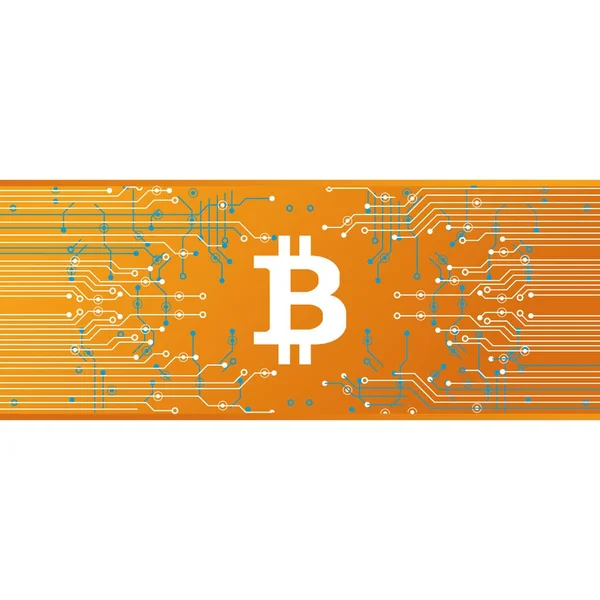 Soyut bitcoin Kripto Döviz Alım blockchain teknoloji genel dünya haritası üzerinde. Vektör çizim.