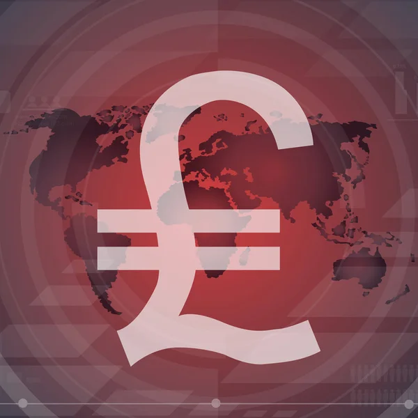 Moeda Monetária Dólar Iene Euro Sinal Vetor Isolado Libra — Vetor de Stock