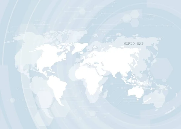 Globális Hálózati Kapcsolat Világ Megjelenítése Technológia Összetételének Globális Üzleti Koncepciót — Stock Vector