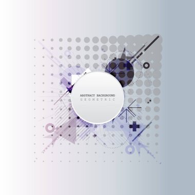 Arka plan renkli geometrik öğelerle. Teknoloji tasarım.