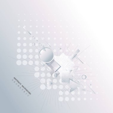 Arka plan renkli geometrik öğelerle. Teknoloji tasarım.