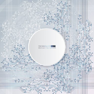 Devre kartı, teknolojik altyapı. Vektör çizim. EPS 10