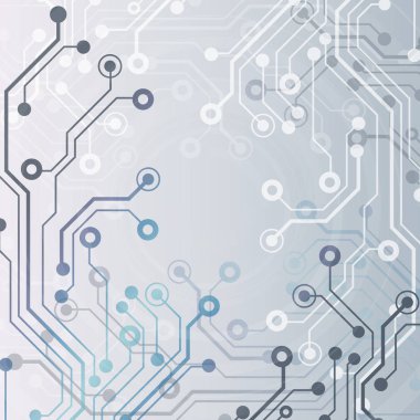 Devre kartı, teknolojik altyapı. Vektör çizim. EPS 10